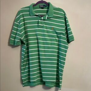 Polo by Ralph Lauren Classic Green and White Polo Shirt
